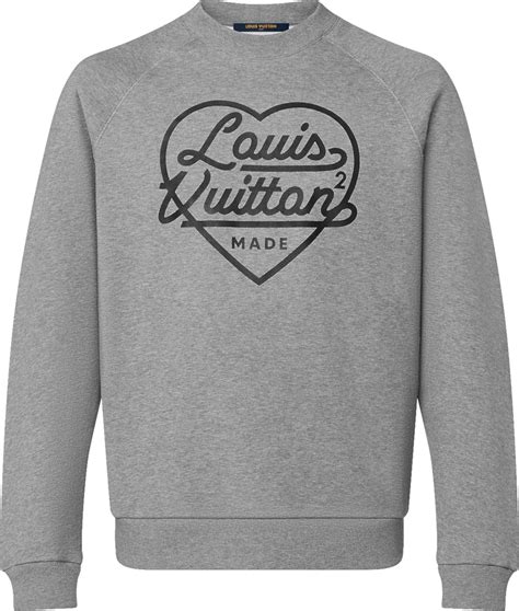 louis vuitton printed heart sweatshirt